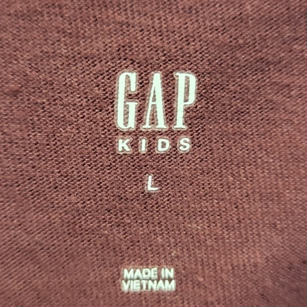 GAP Kids Red Long Sleeve Tee with Dinosaur Graphic Design - Size L (10-11)